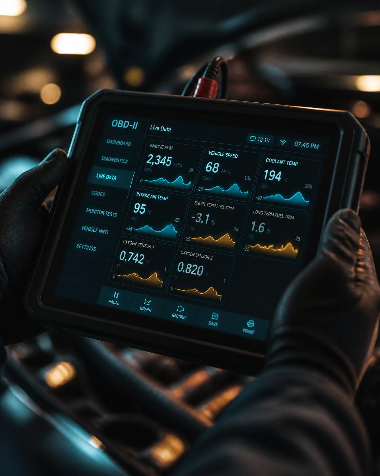 Diagnostica elettronica: tablet OBD in officina Diemme